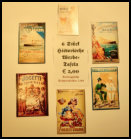 Historische Werbeplakate, ca. 4x6 cm, auf Pappe gezogen