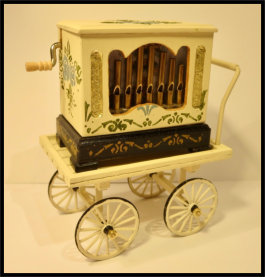 Tischorgel, lose auf Handwagen, Einzelstück, BestNr. 1303