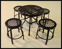 Bistro Sitzgruppe aus Metall 